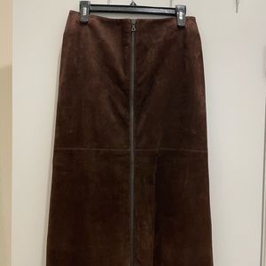 JENNE MAAG Suede Brown Skirt